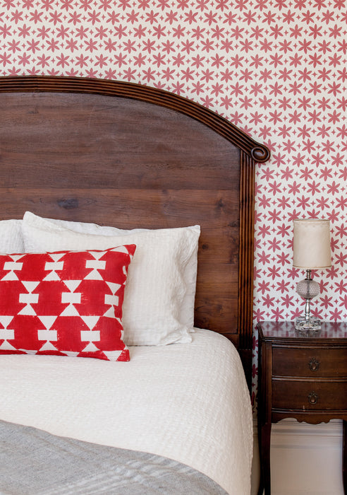 Metolius Madder Red Paper Flower Wallpaper Room