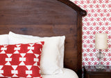 Metolius Madder Red Paper Flower Wallpaper Scale