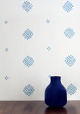 Metolius Pale Azurite Blue Dobby Wallpaper Detail